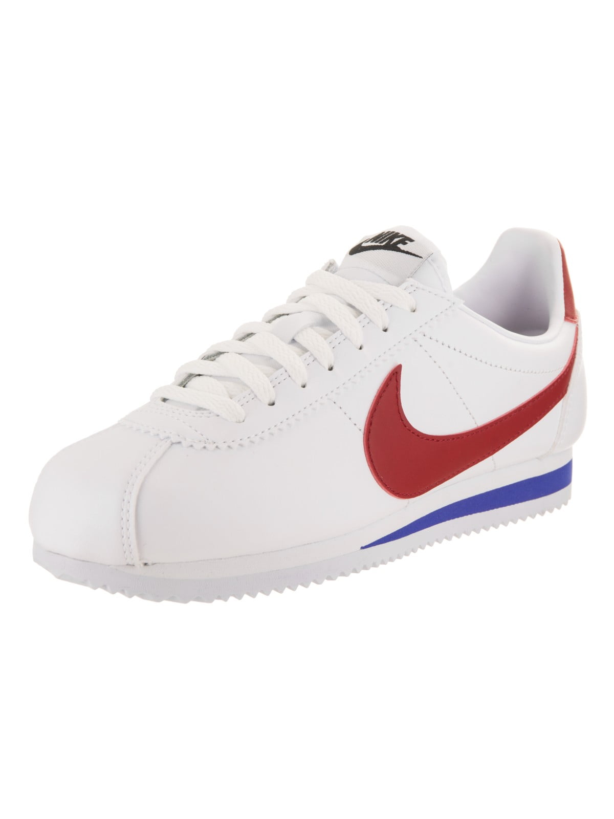 Nike Classic Leather Women's Low-Top Ladies Trainers Tennis Shoes Black or White (White/Varsity Red/Varsity Royal, - Walmart.com