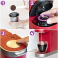 thumbnail image 2 of sweethay Filtro de café reutilizable de acero inoxidable, cápsulas rellenables, filtro de malla de vaina, repuesto para cafetera Type3, 2 of 6