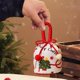 thumbnail image 4 of Bolsas de regalo navideñas para niños | Bolsas de dulces de terciopelo con cordón en forma de manzana | Recuerdos y almacenamiento decorativo para fiestas | Tema festivo rojo y verde, 4 of 6