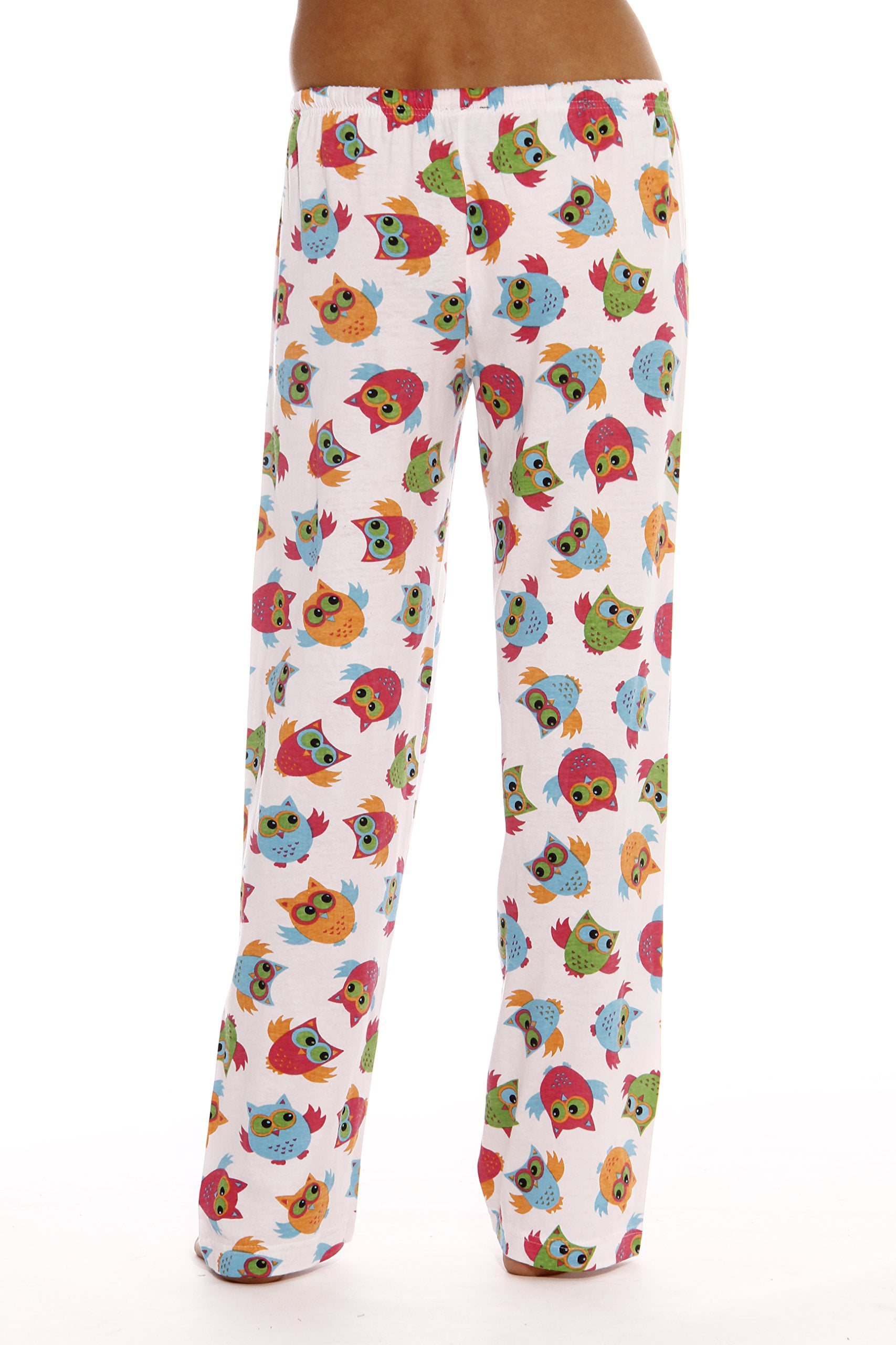 Just Love 100% Cotton Women's Capri Pajama Pants Sleepwear - Comfortable  and Stylish (White - Tropical Flamingos, Medium) 