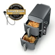 Ninja DoubleStack Smart XL Air Fryer 10-Qt, Smart Cook & Thermometer, 2 Baskets, Space Saving, SL451 Deep Gray