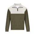 thumbnail image 3 of IYTR Mens Sweatshirts Vintage Pattern Western Sweatshirt Fall/Winter Fashion Solid Color Long Sleeve Sweatshirts Casual Zipper Stand-Up Collar White XXXL, 3 of 4