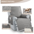 thumbnail image 4 of Waterproof Recliner Slipcover, Non-Slip Furniture Protector with Storage Pocket, Machine Washable Stretch Chair Cover with Adjustable Straps for Pets, Dogs, Cat (Gray, 23.6"), 4 of 6