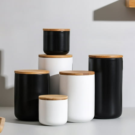 HEATSHAKING Ceramic Tea Canister for Households 1Pcs 3.3x3.2x3.2in