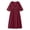 Wine#womens 3/4 sleeve summer cotton casual dresses, variant on Moxiu Womens Cotton Maxi Dress Plus Size Summer 3/4 Sleeve Lace Patch Lounge Dresses 2026 Elegant Boho Beach Vacation Sundress Blue,XXXXXL