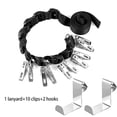 thumbnail image 3 of Colgador trasero para puerta Yuarrent con Clip 10 piezas para gorra sombreros bolso calcetines corbata, 3 of 6