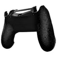 thumbnail image 4 of eXtremeRate Textured Black Comfortable Non-Slip Custom Back Housing, 3D Splashing Case Cover, Game Improvement Replacement Bottom Shell Compatible with ps4 Slim Pro Controller JDM-040/050/055, 4 of 5