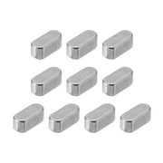 10Pack Round Ended Feather Key, 5 x 5 x 12mm Stainless Steel Key Stock Keystock