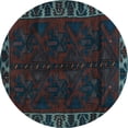 thumbnail image 1 of Ahgly Company Indoor Round Persian Light Blue Traditional Area Rugs, 4' Round, 1 of 4