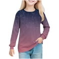 thumbnail image 1 of Hauts Colorés Garçon Fille Enfants Fille Garçon Blouses à Manches Longues pour Enfant Col Rond Spandex Graphiques Été Automne Chemises 2025 Vêtements Coupe Régulière Concert Country Y2K 9 Ans, 1 of 8