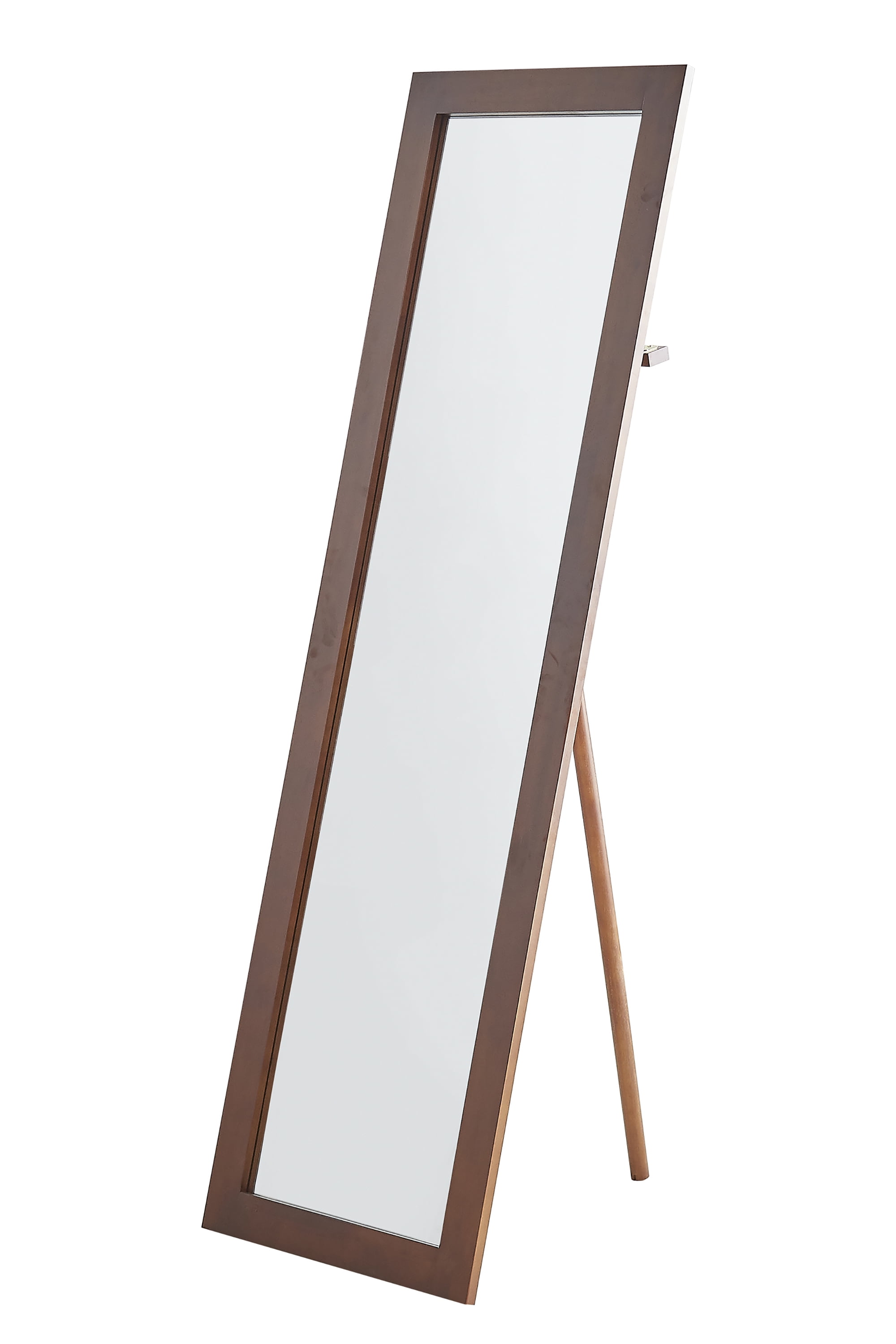 62" in ESPRESSO CHEVAL WOOD MID CENTURY STANDING MIRROR