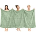 thumbnail image 2 of 40X80 Inches Jumbo Size, Thick & Large 650 Gsm Genuine Ringspun Cotton Bath Sheet, Luxury Hotel & Spa Quality, Absorbent & Soft Decorative Kitchen & Bathroom Turkish Towels, Sage Green, 2 of 6