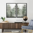 thumbnail image 4 of IDEA4WALL Framed Canvas Print Wall Art Set Pastel Misty Fog Forest Tree Nature Wilderness Modern Art Decorative Geometric Minimal Artwork for Living Room, Bedroom, Office -, 4 of 5