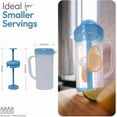 thumbnail image 3 of JBK 1Qt. Blue Plastic Mixing Pitcher with Plunger Lid, 3 of 4