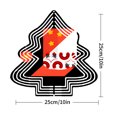 thumbnail image 5 of Stylized Metal Hanging Christmas Tree Wind Spinner - Geometric Design with Vibrant Colors & Dynamic Flame Accent for Garden Decor, 5 of 5