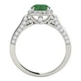 thumbnail image 4 of Mauli Jewels Rings for Women 1.25 Carat Diamond And Emerald Ring 4-prong 14k White Gold, 4 of 7