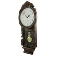 thumbnail image 3 of Bedford Clock Collection Chestnut Chiming Pendulum Wall Clock, 3 of 4