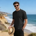 thumbnail image 3 of Fexilor Men's Short Sleeve Henley Shirts,Textured Jacquard Casual Button-Up Tops, 3 of 7