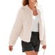 thumbnail image 3 of Abrigos de Invierno para Mujer, Chaqueta Corta de Forro , de Piel Sintética, Larga, Bolsillos, Abrigos Peludos y Cálidos, Ropa de Otoño. S, 3 of 10