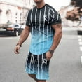 thumbnail image 2 of RMGVDSD Mens 2 Piece Outfits Casual Men's Printed Short Sleeve Polo Shirt And Shorts Set Summer Outfits Casual Sports Suit Trendy Vacation Outfit, 2 of 4