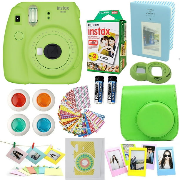 Fujifilm Instax Mini 9 Instant Camera Lime Green + Fuji Instax Film