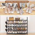thumbnail image 6 of Shoe Rack 5 Tier Shoe Organizer Storage 20-25 Pairs Shoes Rack for Closet Shoes Rack Organizer Entryway Shoe Holder Space Saving Shoe Shelf Shoe Stand Large Tall Shoes Tower Garage Door, 6 of 16