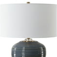 thumbnail image 6 of Uttermost Moher Glossy Blue Table Lamp, 6 of 8