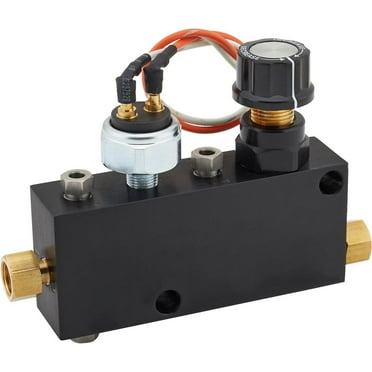 Black Adjustable Proportioning Valve Block for 3/16 Brake Line
