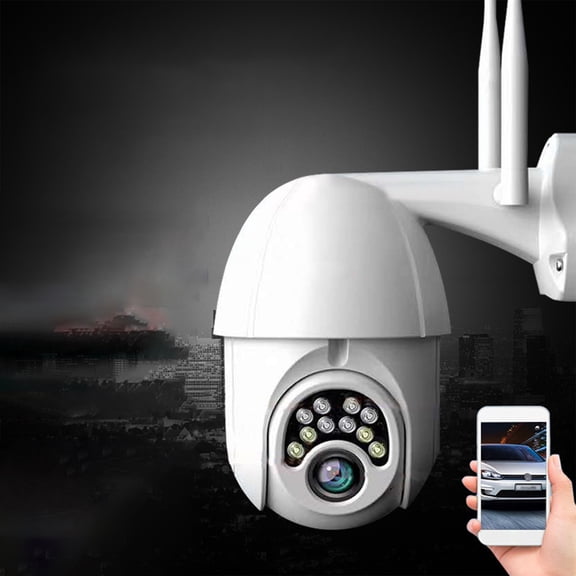 Wireless Security Camera 1080p HD, 360° Pan Tilt Indoor WiFi Camera with Color Night Vision, Two-Way Audio, Motion Tracking, Alarm Push, IP66 Weatherproof, No Network Needed