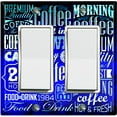 thumbnail image 1 of Metal Light Switch Plate Cover Cafe Diner Coffee Sign Blue COF034, 1 of 13