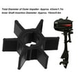 thumbnail image 3 of Outboard Water Pump Impeller, 47 95289 Water Pump Impeller High Hardness Rugged Reliable  For 2.2 2.5HP, 3 of 8