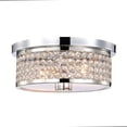 thumbnail image 3 of Pieni 12 in. 2-Light Indoor Polished Chrome Finish Semi-Flush Mount Ceiling Light with Light Kit, 3 of 5