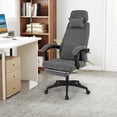 thumbnail image 2 of GVN Reclining Upholstered Ergonomic Computer Chair with Chenille Fabric, Home Office Desk Chairs for Home Office, Living Room, Study Room, Bedroom, Gray, 2 of 7