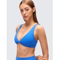thumbnail image 3 of CRZ YOGA Butterluxe Twist Deep V Neck Sports Bra For Women, 3 of 6