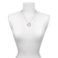 thumbnail image 3 of Delight Jewelry Silvertone Large July - Red Crystal Heart Gymnastics Mom Ring Charm Necklace, 18", 3 of 4