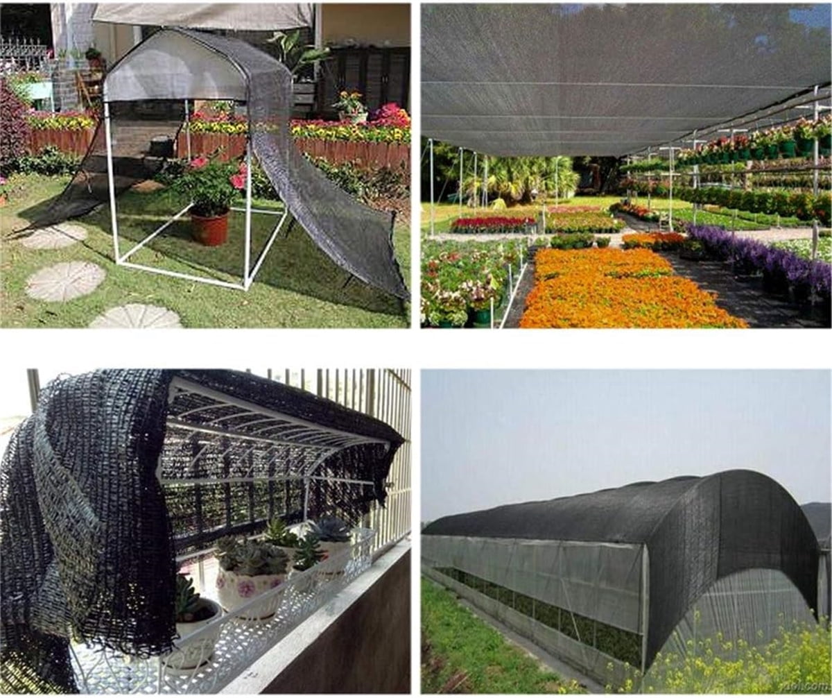 30% Black Shade Cloth,1 Pack UV Resistant Sunblock Mesh,Durable Mesh Tarp with Grommets,Shade Sun Black Net Cloth,Resistant Garden Sun Shade Netting (Black)