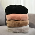 thumbnail image 4 of Woman Autumn Winter Warm Solid Color All-Match Berets Beanie Cap Faux fur Hat, 4 of 8
