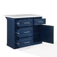thumbnail image 3 of Crosley Furniture Cutler Faux Marble Top Kitchen Island in Navy/White Marble, 3 of 16