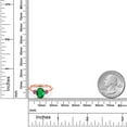 thumbnail image 6 of Gem Stone King 18K Rose Gold Plated Silver Green Nano Emerald and Pink Moissanite Engagement Ring for Women | 1.96 Cttw | Oval 9X7MM | Gemstone May Birthstone | Size 7, 6 of 6