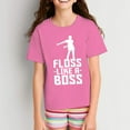 thumbnail image 6 of Floss Like A Boss - Flossin Dance Funny Emote Youth T Shirt - Small - Azalea Pink, 6 of 6