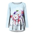 thumbnail image 4 of Blusas Navideñas Para Mujer Blusas de Manga Larga Camisas Tipo Túnica Informales Con Cuello Redondo Odeerbi ODB183188, 4 of 5
