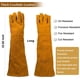 thumbnail image 2 of 1 par de guantes de soldadura de cuero, guantes extralargos, guantes de protección de trabajo resistentes al calor extremo, 2 of 5