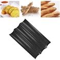 thumbnail image 3 of Nonstick Perforated Baguette Pan For French Bread Baking Wave Loaves, 3 of 5