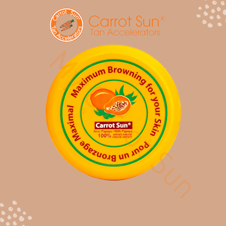 Carrot Sun Tan Accelerator Tanning Papaya Cream   Papaya Oil and Almond Oil 350ML