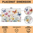 thumbnail image 2 of Spring Butterfly Flower Pattern Placemats Set of 6 Washable Kitchen Dining Table Mats 12 x 18 Inch Modern Cloth Place Mats Non-Slip Heat Resistant Placemats for Home Farmhouse Kitchen Dinner Party, 2 of 6