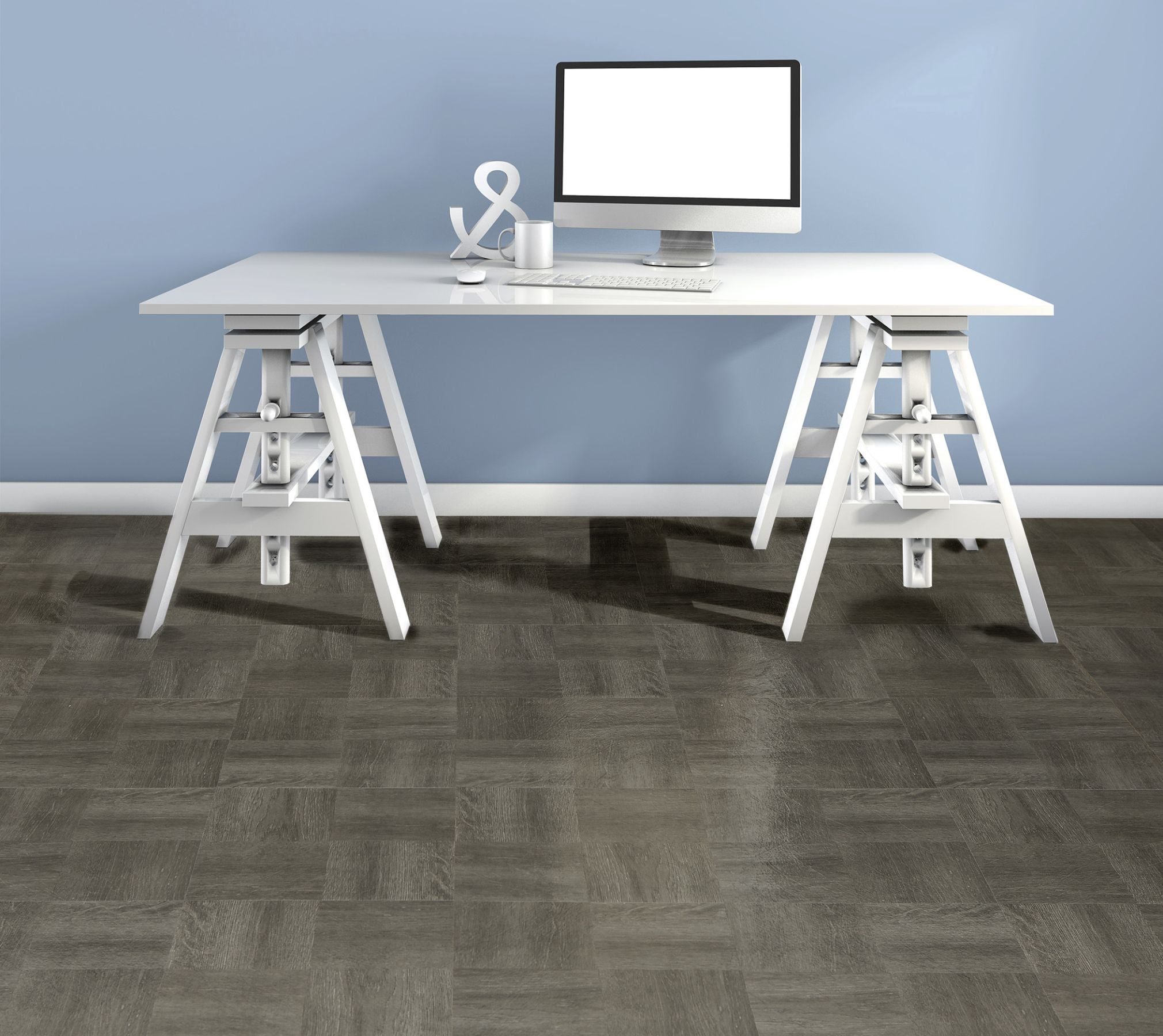 Traditional Elegance Madison Charcoal Grey Wood 12x12 Self Adhesive Vinyl Floor Tile - 20 Tiles/20 sq. ft.