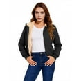 thumbnail image 4 of DAFPZW Women's Sherpa Lined Hooded Sweatshirt Zip Up Winter Warm Hoodies Comfy Hooded Fleece Jacket, 4 of 9