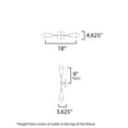 thumbnail image 2 of 11262BKSBR/BUL Maxim Lighting Lovell - 2 Light Wall Sconce-Black/Satin Brass Finish-LED Lamping Type, 2 of 2