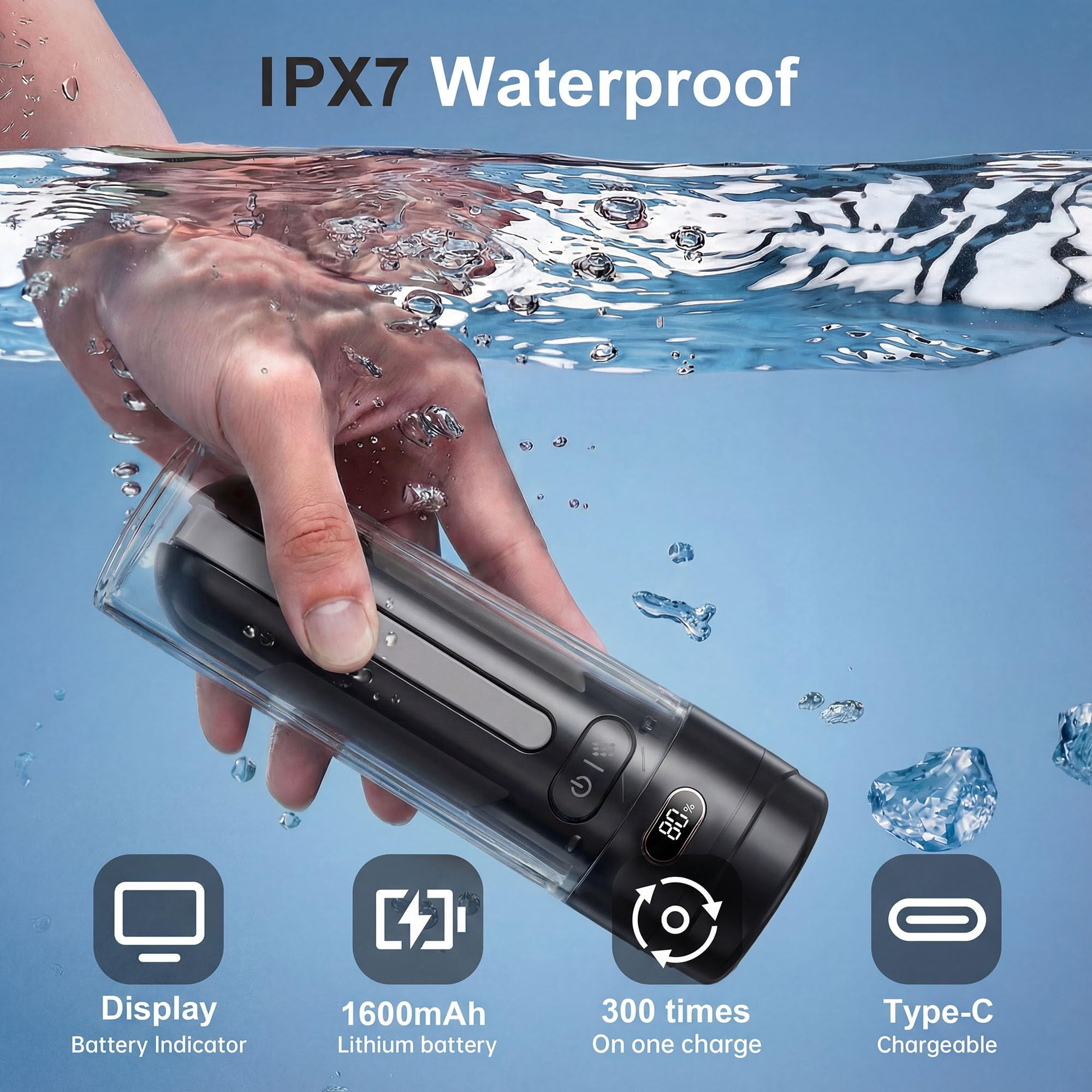 Portable Bidet For Travel | Bathroom - Rechargeable Electric Sprayer With 3 Waterproof Ultimate Personal Hygiene Cleaning At Home Office And Camping (black)