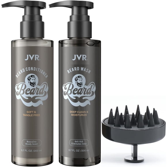 Limpiador y acondicionador de barba JVR para hombre, 200 ml